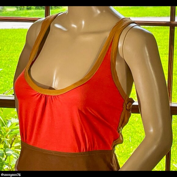 ▪️MARC BY MARC JACOBS▪️Retro Cotton Color Block Stripe Pocket Midi Sundress - Picture 3 of 5